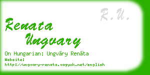 renata ungvary business card