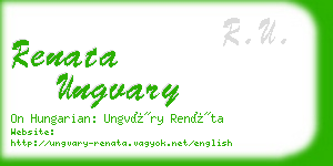 renata ungvary business card